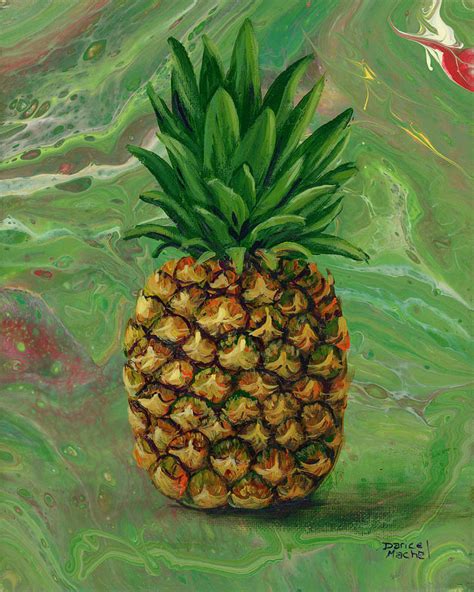 Pineapple Pour Painting by Darice Machel McGuire