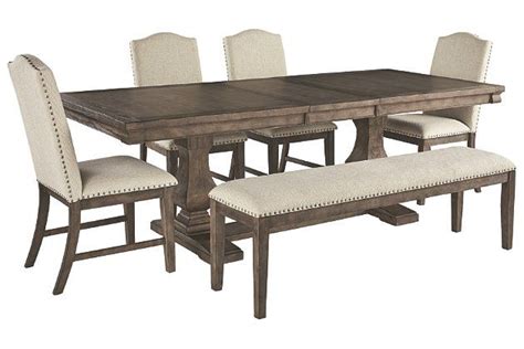 Johnelle Dining Table and 4 Chairs and Bench | Ashley Furniture HomeStore in 2020 | Upholstered ...