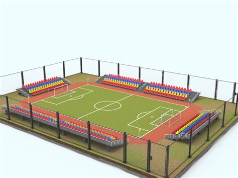 soccer field 3d model