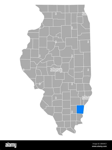 Map of White in Illinois Stock Photo - Alamy