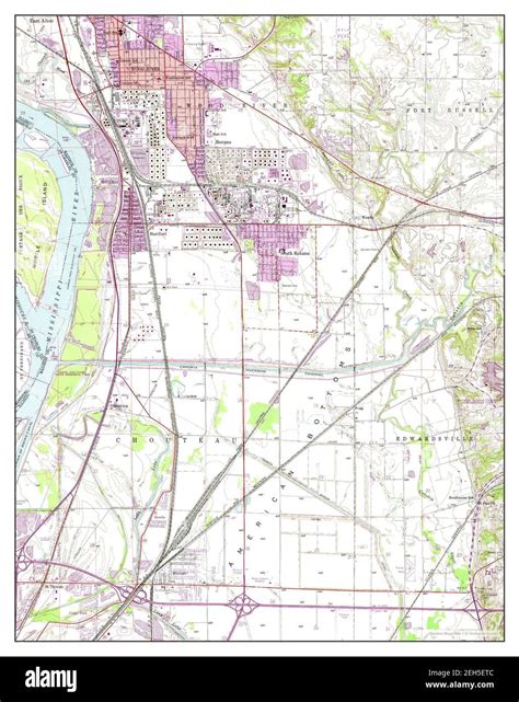 Wood River, Illinois, map 1955, 1:24000, United States of America by ...