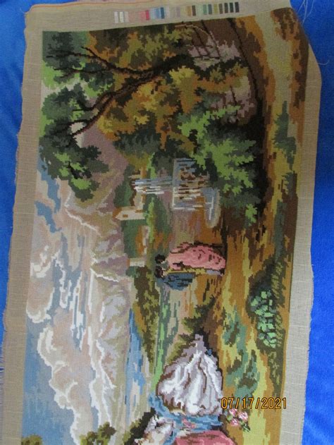 Completed Needlepoint Gobelin Royal De Paris Beautiful Scenery - Etsy