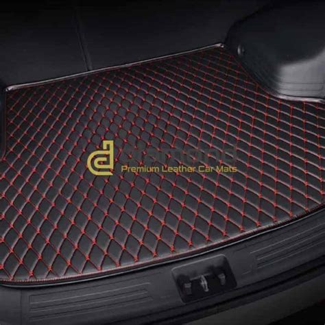 Diamond Car Mats Black and Red Stitching Luxury Car Mats Set - Premium ...