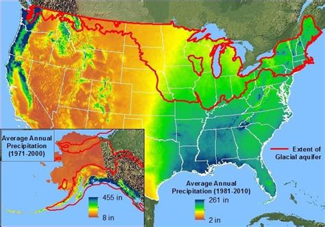 Map of annual average precipitation in the U.S. from 1981 to 2010. | U ...