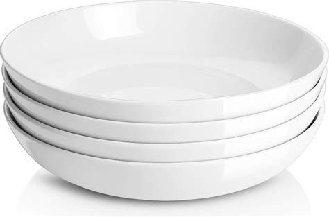 Y YHY 9.75" Large Pasta Bowls, 50 Ounces Big Salad Bowls, Ceramic Serving Bowl Set of 4, Wide ...