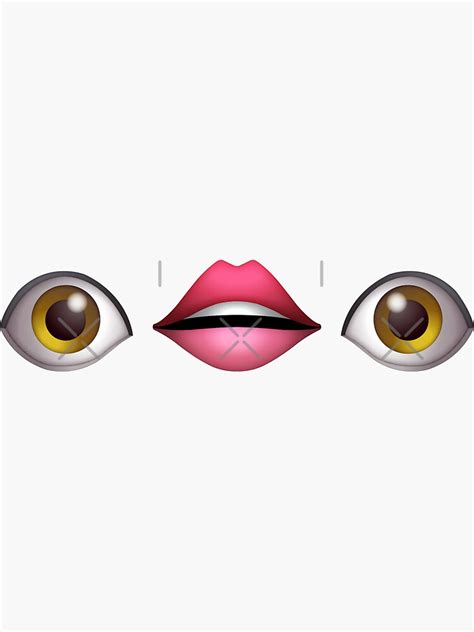 "Eye Mouth Eye Emoji" Sticker for Sale by andrewgeer2 | Redbubble