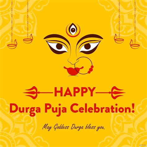 Durga Puja Card - EPS, Illustrator, JPG, PSD, PNG, SVG | Template.net