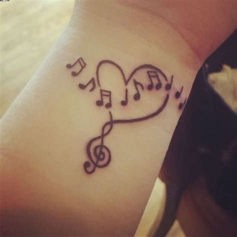 28+ Music Note Tattoos On Wrist - CathinaHali