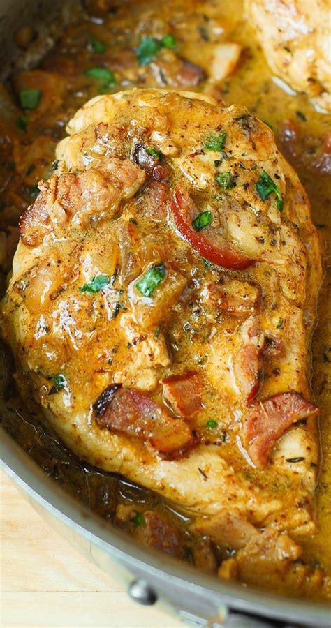 Chicken with Bacon Mustard Sauce | Poultry recipes, Chicken recipes, Chicken dinner