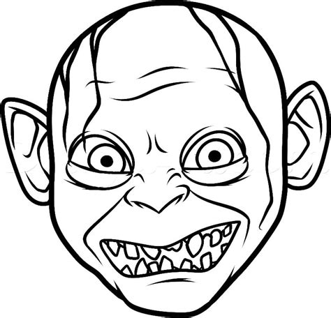 Bad Gollum Coloring Page - Free Printable Coloring Pages for Kids