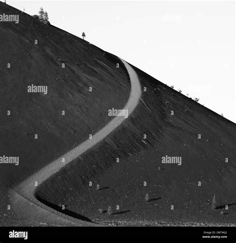 Cinder cone trail Black and White Stock Photos & Images - Alamy