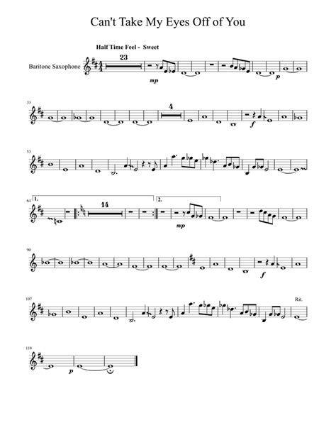 Baritone Sheet music for Saxophone baritone (Solo) | Download and print ...