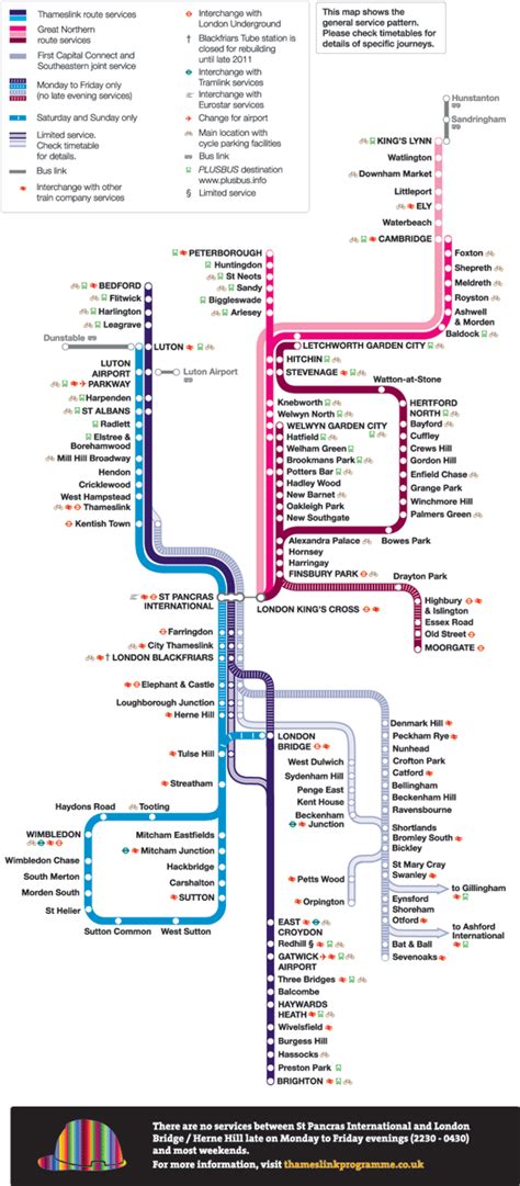 Thameslink train / rail maps