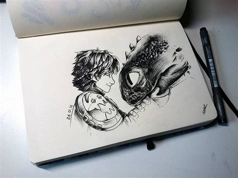 Drawing Hiccup and Toothless - How to Train your Dragon 2 by NirmtwarKs ...