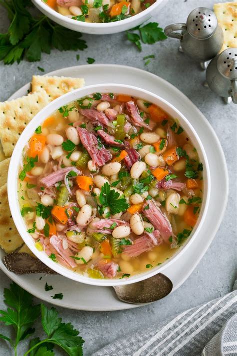 Ham and Bean Soup (Slow Cooker) - Cooking Classy