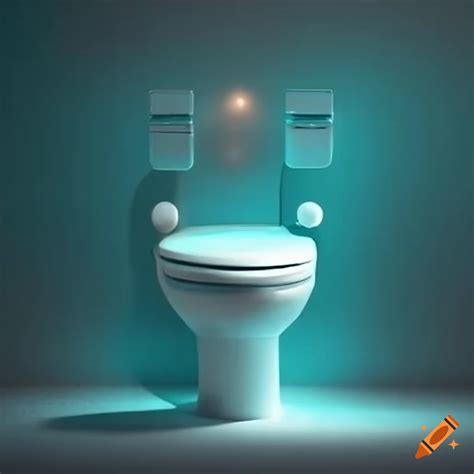 Smart toilet connected to the future on Craiyon