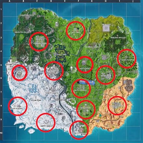 Fortnite Christmas trees: Map locations for dance under Christmas trees 14 days challenge ...