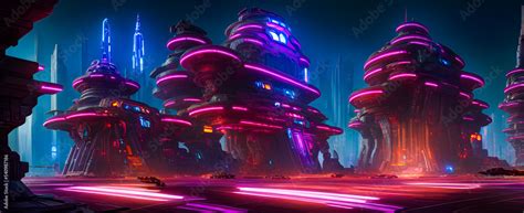 Artistic concept painting of a cyberpunk city street, background illustration Stock Illustration ...