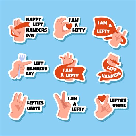 Sticker Set of Left Handed User 3087742 Vector Art at Vecteezy