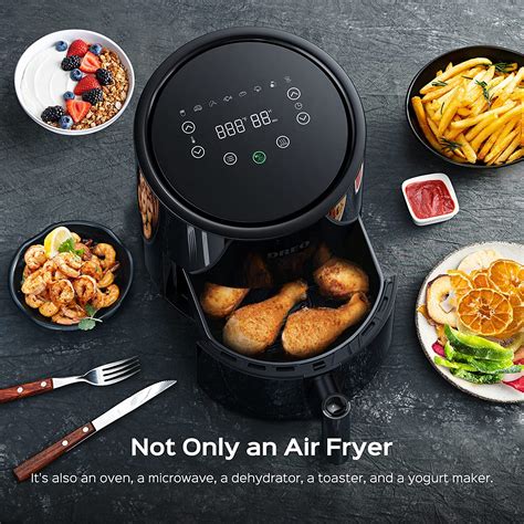 Dreo Air Fryer, 4 Quart Hot Oven Cooker with, 9 Cooking Functions on Easy Touch Screen