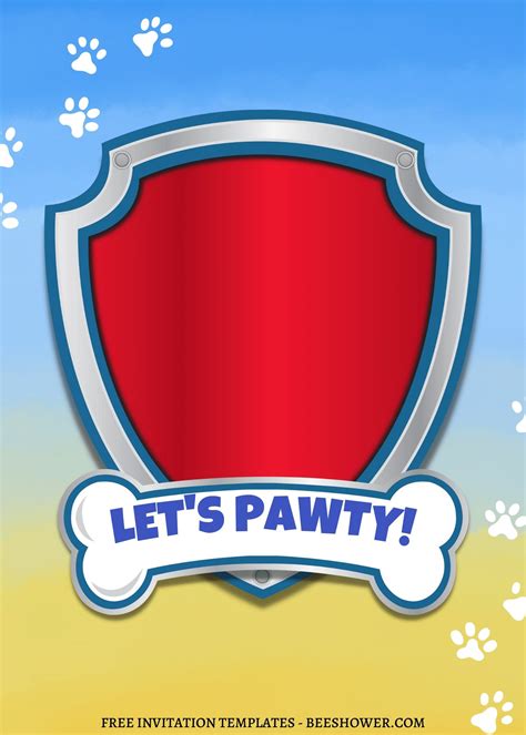 Download Now 8+ Marvelous PAW Patrol Canva Birthday Invitation Templates Free Invitation ...