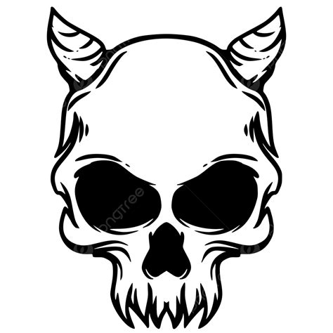 Devil Skull Art Logo Vector, Skull, Skull Devil, Skull Mascot PNG and ...