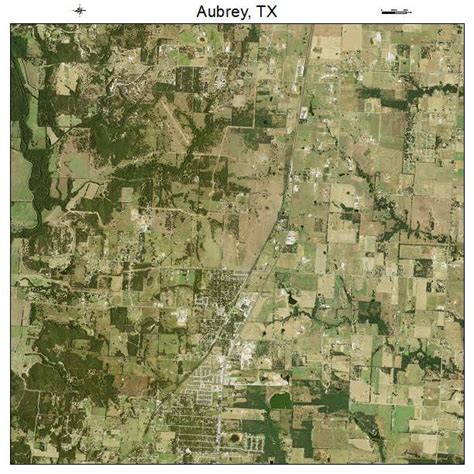 Aerial Photography Map of Aubrey, TX Texas