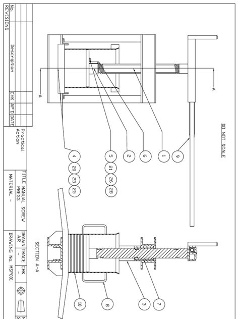 Manual Screw Press Engineering Drawing[1]