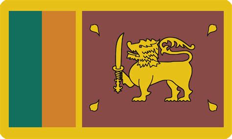 Sri Lanka Flag Drawing Sticker - TenStickers