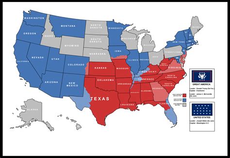 The Second American Civil War as of March 2021 : r/imaginarymaps