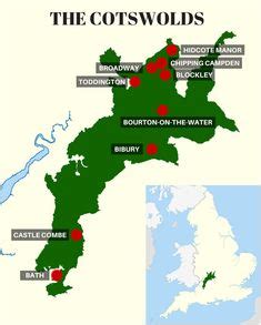 Cotswolds Map | Cotswold Maps | Cotswolds AONB | Cotswolds map, England map, Cotswolds england