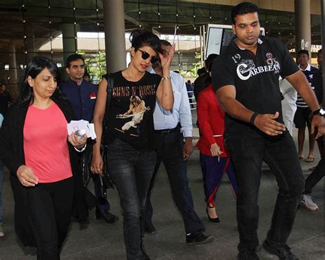 Spotted: Priyanka Chopra returns from Quantico shoot - Rediff.com movies