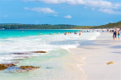 People Enjoying the Sunny Weather at Hyams Beach, NSW, Australia Editorial Stock Photo - Image ...