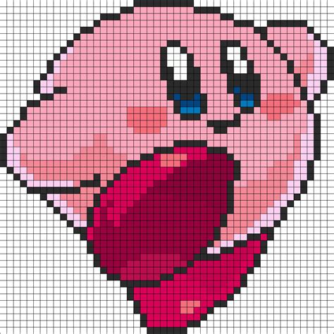 Kirby Pixel Art Grid How To