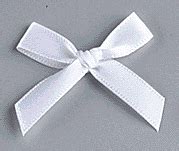 Bows White - JustCakeToppers.com