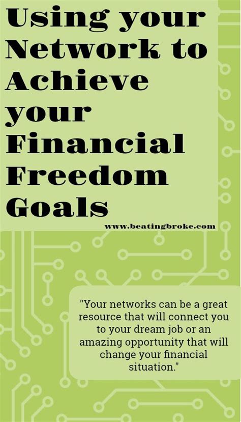 Using your network to achieve your financial freedom goals | Financial ...