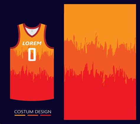 Download basketball jersey pattern design template. orange abstract ...