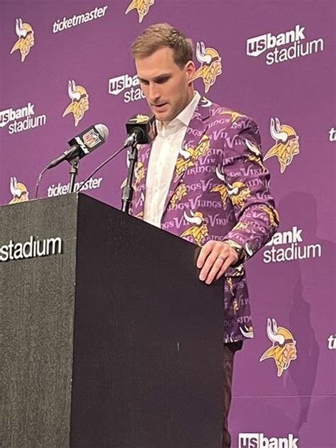 kirk Cousins Jacket | Patterned Vikings logos Jacket