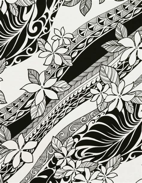 Polynesian floral fabric #monstera #polynesian #fabric #Hawaii #flowers #etsyfashion #sewing # ...