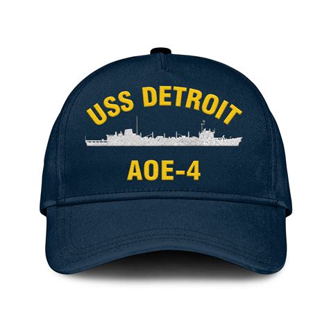 Uss Detroit Aoe-4 Classic Cap, Custom Print/embroidered Us Navy Ships Classic Baseball Cap, Gift ...