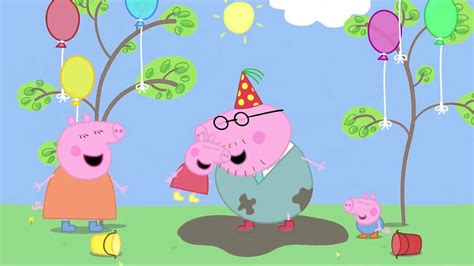 Peppa Pig Daddy Pigs Birthday - Rain Will