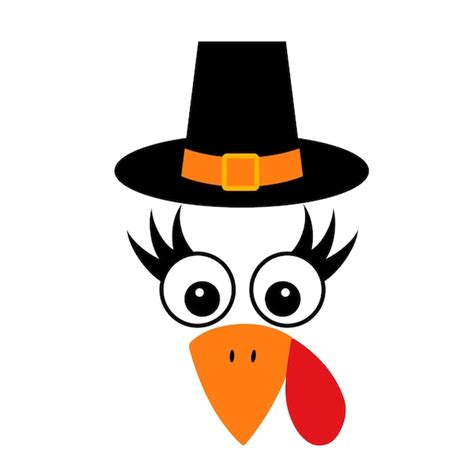 Premium Vector | Cute cartoon turkey face Traditional Thanksgiving Day symbol Vector template ...