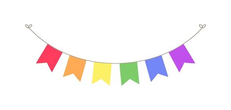 Rainbow Colors Bunting Banner Clipart Pack - vrogue.co