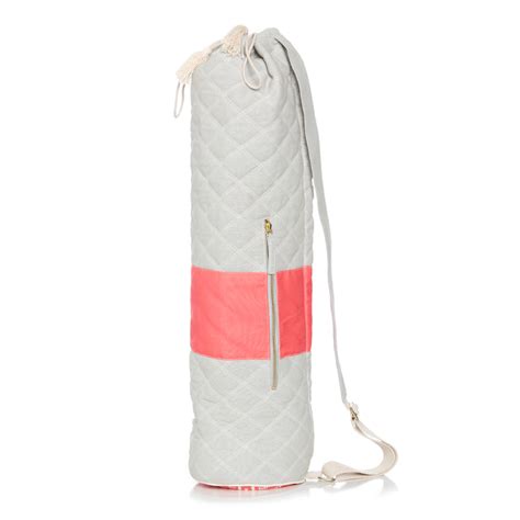 Vasana Yoga Bag in Grey and Coral | Sidney Byron