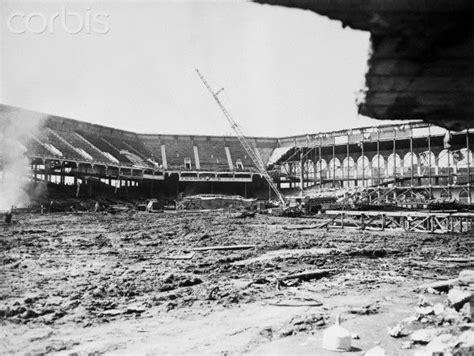 Ebbets Field demolition. 1960. Photo from Bettmann Corbis. | Baseball ...