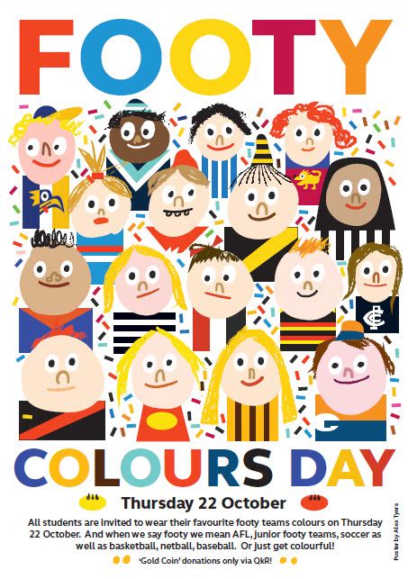 footy colours day poster | Toorak Primary School