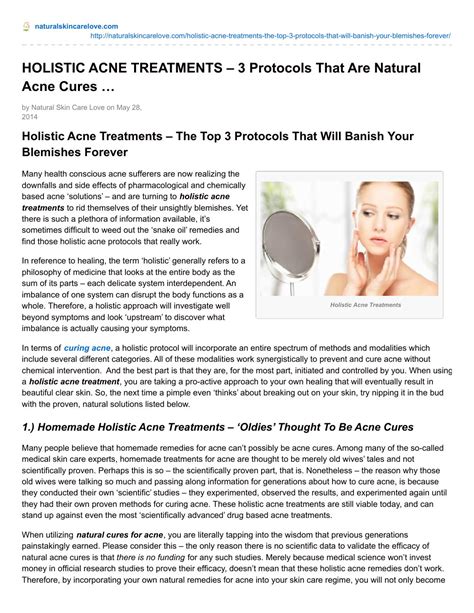 Holistic Acne Treatments - 3 protocols that are natural acne cures (2) (1) by ...