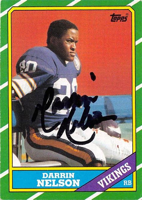 Darrin Nelson autographed Football Card (Minnesota Vikings) 1986 Topps #294