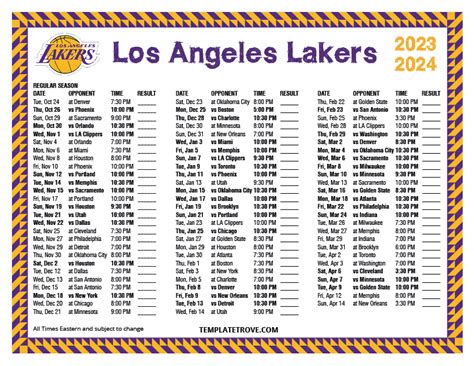 Christy Fleming Gossip: Lakers Schedule 2024 Printable Pdf