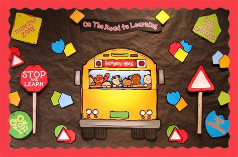 School Bus Bulletin Board | Bulletin board design, School bulletin boards, Kids bulletin boards